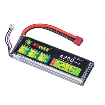 7.4V 3500mah 4200mah 5200mah 6000mah 2S Lipo Battery 35C T Plug for RC Car Truck Buggy Racing Boat