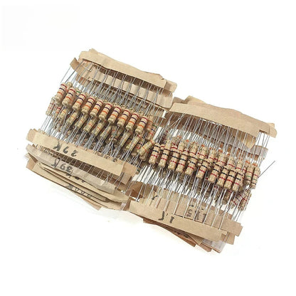 300PCS Resistor Kit 1W 5% Carbon Film Resistance 30values X 10pcs 0.1-750 Ohm 1K-820K Ohm Resistors Set for Electronics DIY