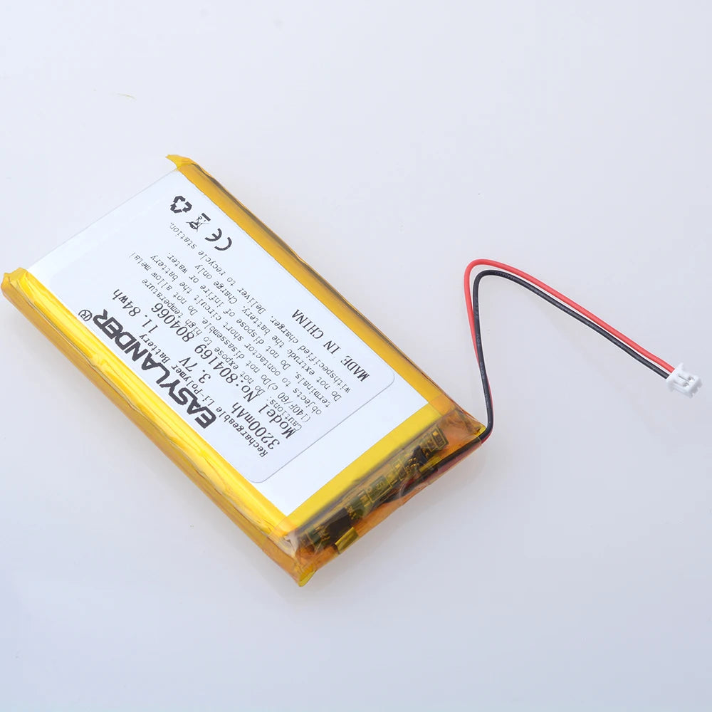 Lithium Polymer Battery 3.7V 3200mAh 804169 Compatible 804066 for Open Source Console R36S Game Machine Replacement Batteries