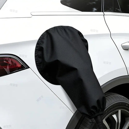 Electric Vehicle Charger Port Rainproof Cover Electric Car Charger Plug Cover Waterproof PVC with Strong Magnetic Strip for EV