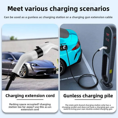 EV Charging Station Extension Cable 16A 7kW AC EV Charging Gun Extended Cord Slow-Charge Connector For BYD Home Use Charging