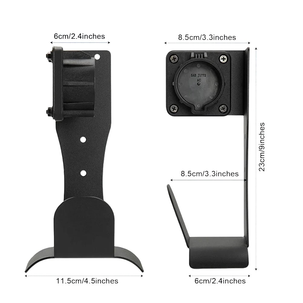 1 Pack EV Charger Cable Holder For J1772 Stainless Steel With Wall Mount Organizer Electric Vehicle Holder With Secure Fit