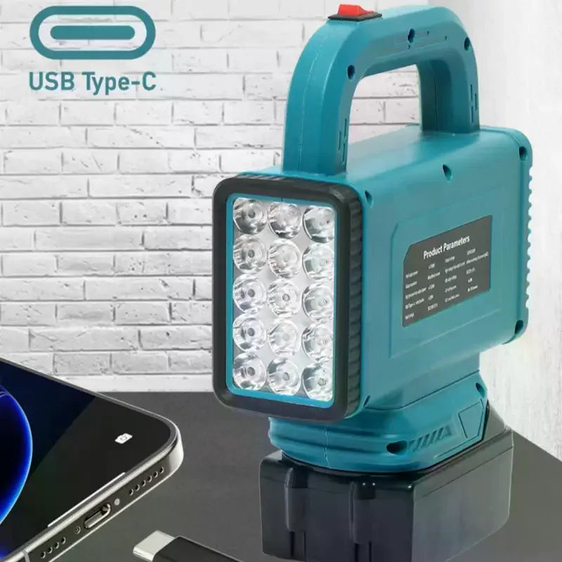 1Pcs Home Multifunctional Lithium Battery Inverter With Light 150W Electric Tool Battery DC 18V-21V To AC 220V DC To AC Inverter