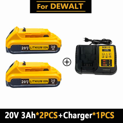 for DeWalt 18v 20V Lithium Ion Batteries 20V 12Ah DCB203 Li ion Battery Replacement DCB206 DCB205 DCB204 DCB200Power Tools