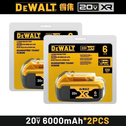 100% Genuine Dewalt 20V 6AH Battery, Rechargeable Lithium Ion Battery, Dewalt DCB200DCBL722/DCL050/DCF850Power Tool Replacement