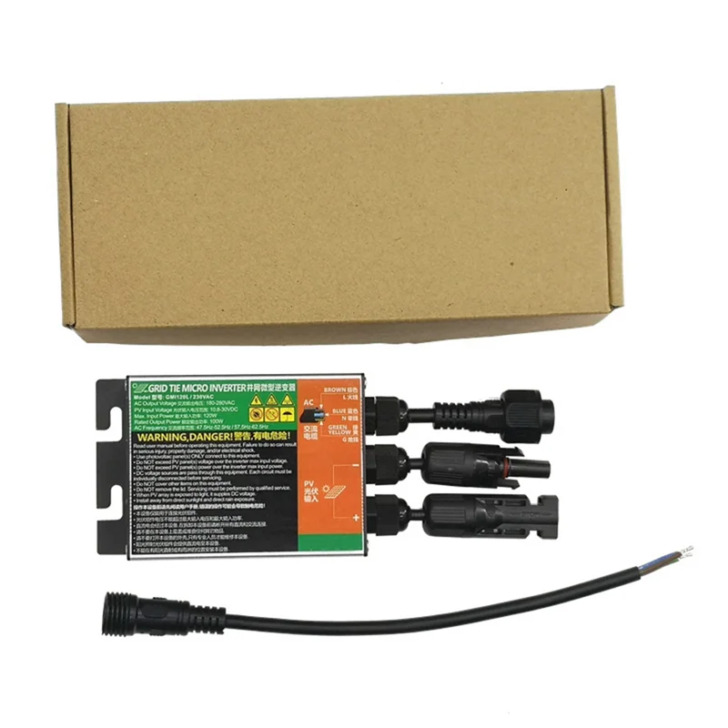 ELECT-180W Solar Microinverter Solar Grid Tie Inverter Waterproof Pure Sine Microinverter DC30V Input 230V