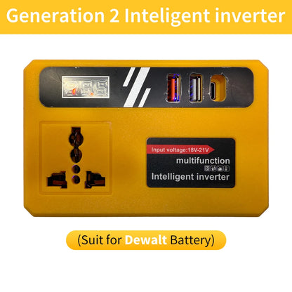 Power Inverter DC 18V To 220V Inverter Adapter Power Supply Inverter For Home Appliance Outdoor Camp For Makita/Dewalt/Milwaukee