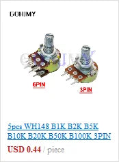 20PCS RM065 Trimmer Potentiometer Adjustable Resistor 500R 1K 5K 10K 20K 50K 100K 200K 500K 1M RM-065 Variable Resistors