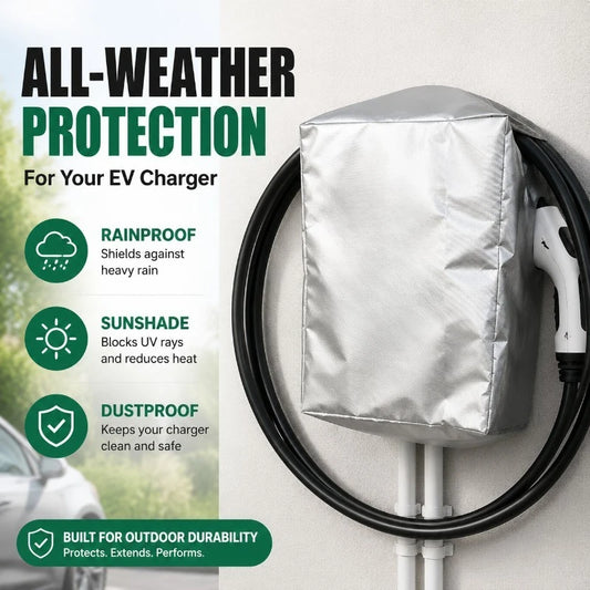 EV Charger Station Cover Wall Mounted Rainproof Waterproof Sunshade Protection Box for Outdoor EV Charging Pile, Compatible