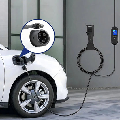EV Charger – Cable Holder for J1772 | Stainless Steel with Wall Mount Organizer, Electric Vehicle Holder with Secure Fit