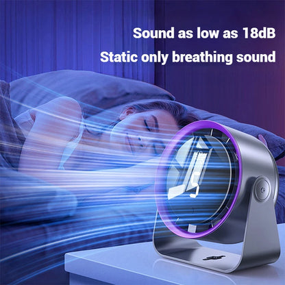 Electric Fan 2400mAh USB Charging Desktop Small Fan Silent Wall Mounted Air Circulating Fan Home Cooling Ventilator Fan