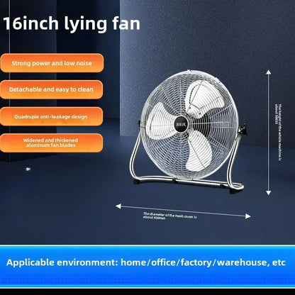 Rechargeable High Power Industrial Floor Fan Strong Wind Portable Electric Fan For Factory Workshop