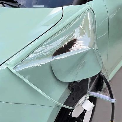 Outdoor Electric Vehicle Charger Port Rainproof Dustproof Cover Transparent Waterproof Cover Magnetic EV Charger Port Protector