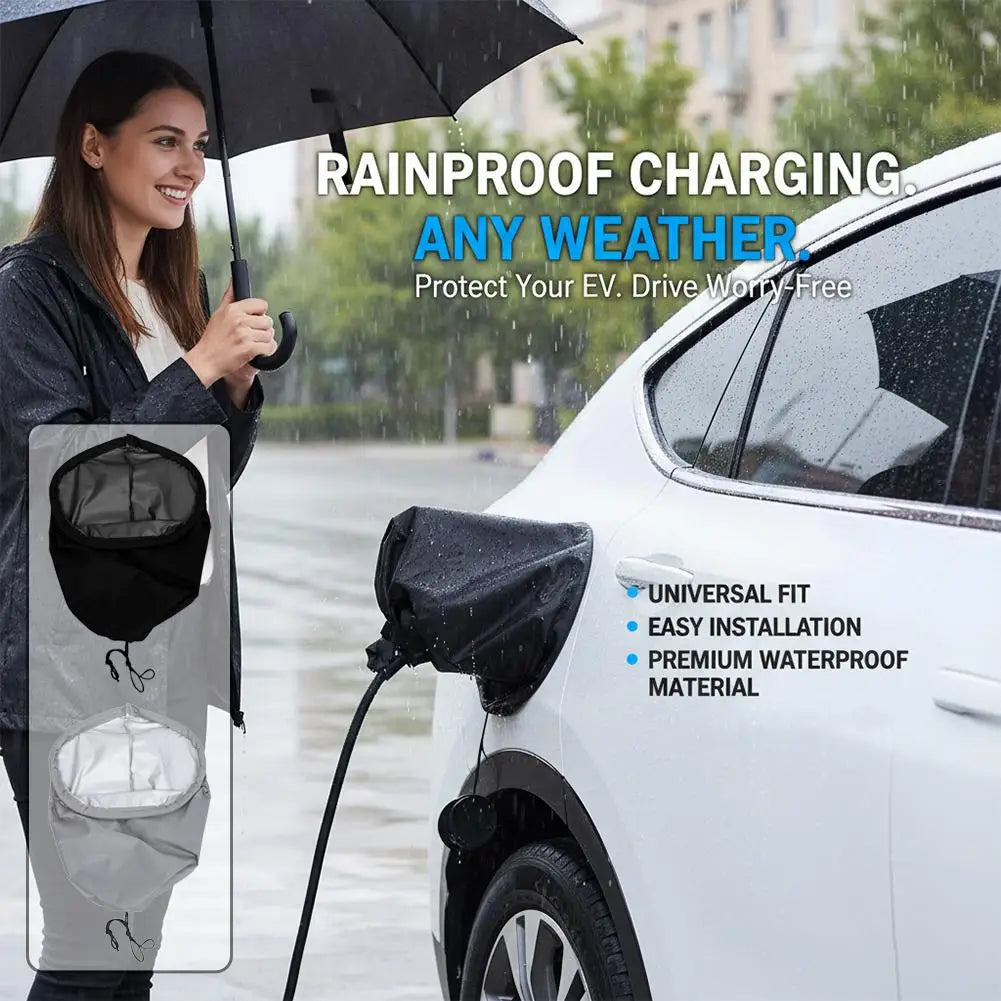 EV Charger Plug Port Rain Cover Magnetic 360° All-round Waterproof Dustproof Charger Gun Protector for Electric Car