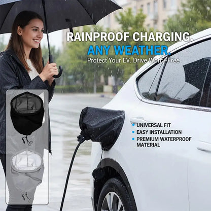 EV Charger Plug Port Rain Cover Magnetic 360° All-round Waterproof Dustproof Charger Gun Protector for Electric Car