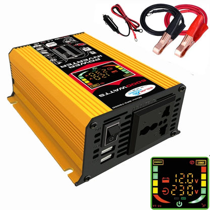 Solar Power Inverters 4000W Modified Sine Wave USB Car Inverter DC 12V 220V 110V LCD Display Transformer Voltage Converter