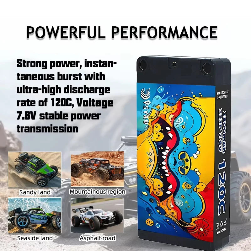 VSVAW Lipo Battery 2S 7.4V 7.6V 3800/4200/4500/6200/6800mAh HV Shorty Hard Case With T XT60 Plug For RC Car Airplane Truck Boat