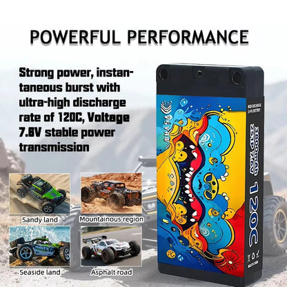 VSVAW Lipo Battery 2S 7.4V 7.6V 3800/4200/4500/6200/6800mAh HV Shorty Hard Case With T XT60 Plug For RC Car Airplane Truck Boat