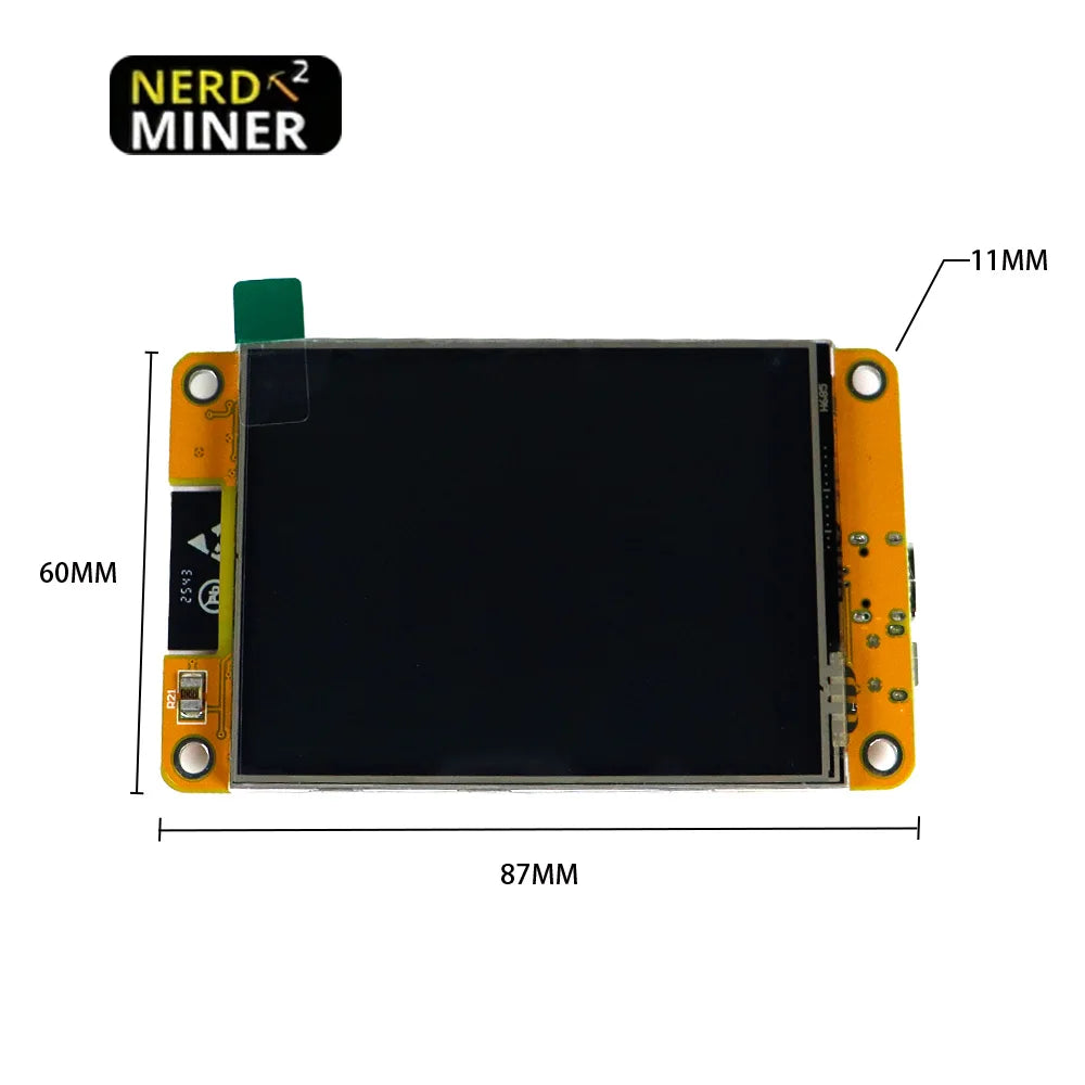 LV04 Bitcoin NerdMiner V2 2.8 Inch Solo Miner | 1000KH/s SHA-256 Home BTC Mini Crypto Miner | Plug & Play Low Power Machine