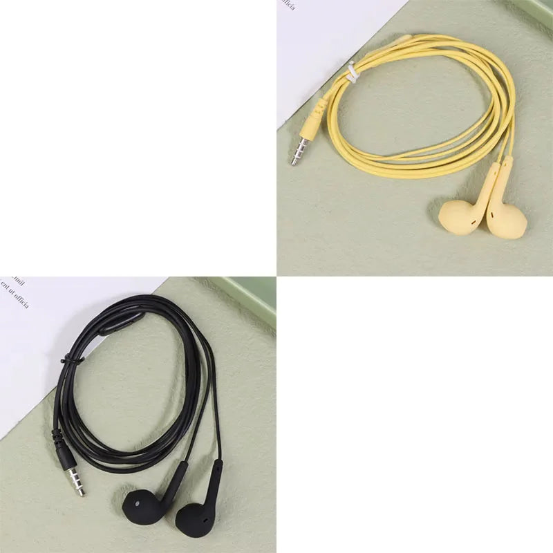 1/2/3pcs Universal 3.5mm Stereo In-Ear Headphones Sport Music Earbud Handfree Wired Headset Earphones with Mic For Xiaomi Huawei