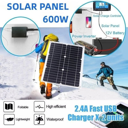 4000W Solar Inverter Kit Complete 12V to 110V/220V Solar Panel System 12V Solar Panel Battery Charge Controller Power Generation
