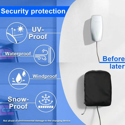 Car Charging Station Dust Cover, EV Charger Cover, Charging Station Hood, Adjustable Size Zipper Waterproof and Dust-Proof Cover