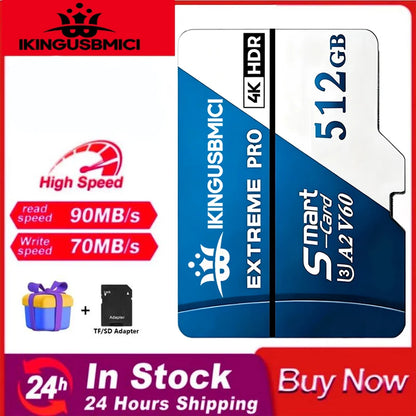 64GB 128GB 256GB 512GB TF Cards Memory Card Micro TF Card SD Cards V60 Full HD Waterproof High Speed Ultra HD for Security Camer