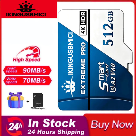 64GB 128GB 256GB 512GB TF Cards Memory Card Micro TF Card SD Cards V60 Full HD Waterproof High Speed Ultra HD for Security Camer