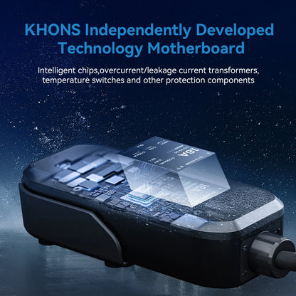 Khons 11KW 16A 3-Phase GB/T EV Charger Portable EVSE Charging Box with APP Control 5m TPU Cable For Electric Cars