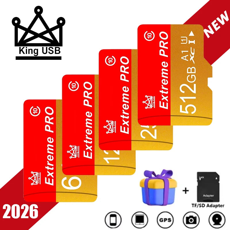 Ultra TF Cards 512GB 256GB 128GB 64GB Memory Card Micro TF SD Card SD Cards Full HD U3 for Gaming Console/PC/Desktop