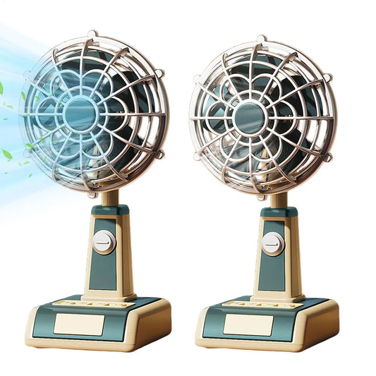 Desk Fan 1800mAh USB Rechargeable 3 Speeds Personal Fan Portable Small Electric Fan Desktop charging fan for Home Office Bedroom