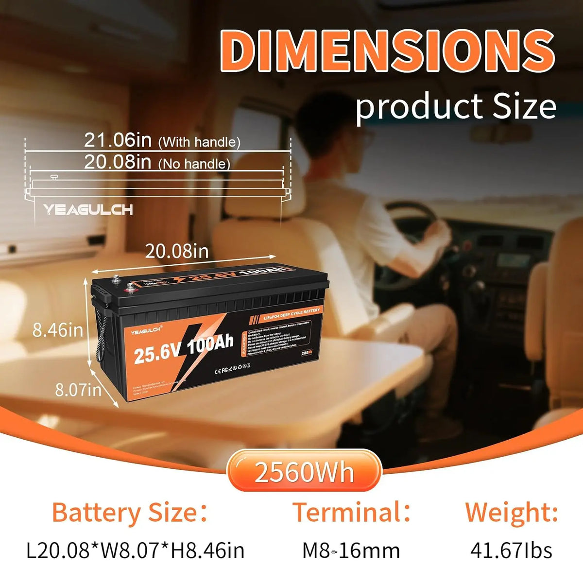 24V 100Ah LiFePO4 Lithium Battery Built-in 100A BMS 2560Wh 10000+ Deep Cycles Rechargeable Battery 24V Lithium Battery, Custom