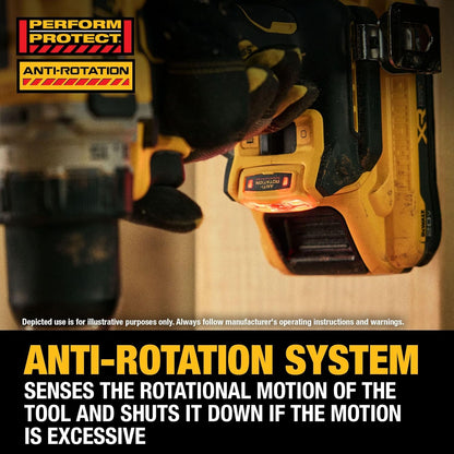 DEWALT 20V MAX XR Brushless Cordless 1/2 In. Drill Driver Kit with DEWALT POWERPACK Batteries and Charger (DCD801QQ2)
