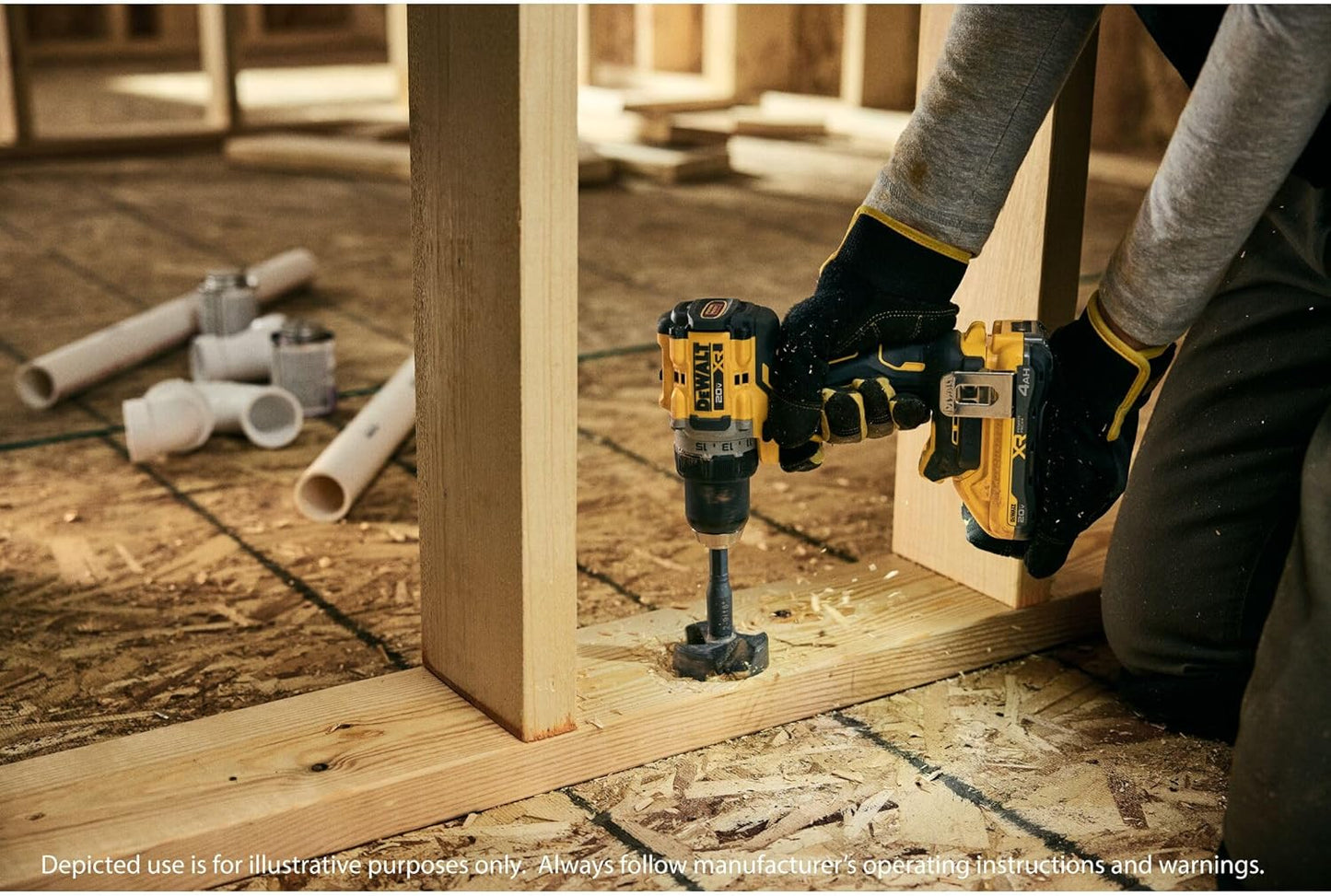 DEWALT 20V MAX XR Brushless Cordless 1/2 In. Drill Driver Kit with DEWALT POWERPACK Batteries and Charger (DCD801QQ2)